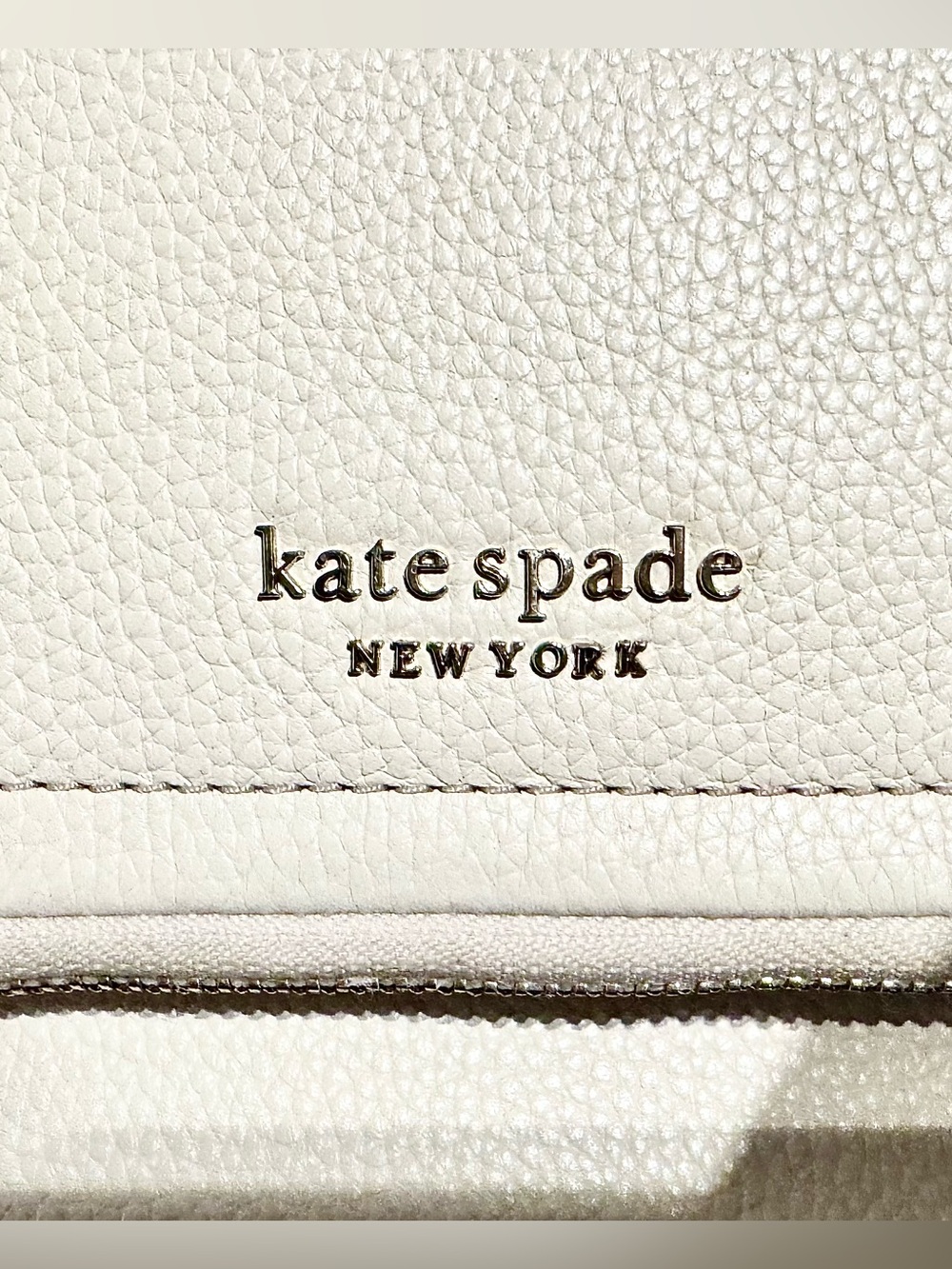 kate spade pebble leather crossbody bag in light cream - Picture 2 of 10